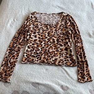 Olivia Rae Animal Print Long Sleeve Top